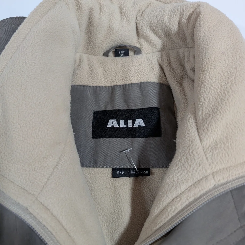 Alia Quilted Women's Jacket Small Gray  Fleece Lined Utility Coat Earth Tones - Picture 5 of 11